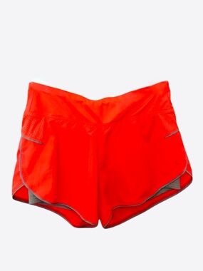 DANSKIN Layered Neon Orange Women's Athletic Running Shorts